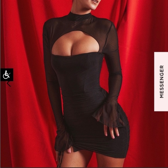 *SOLD*House Of CB Cecilia Black Mini Dress - Picture 2 of 3